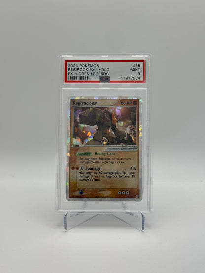 PSA 9 - Regirock ex 98/101 - Hidden Legends