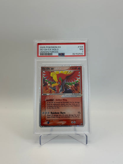 PSA 7 - Ho-Oh ex 104/115 - Unseen Forces