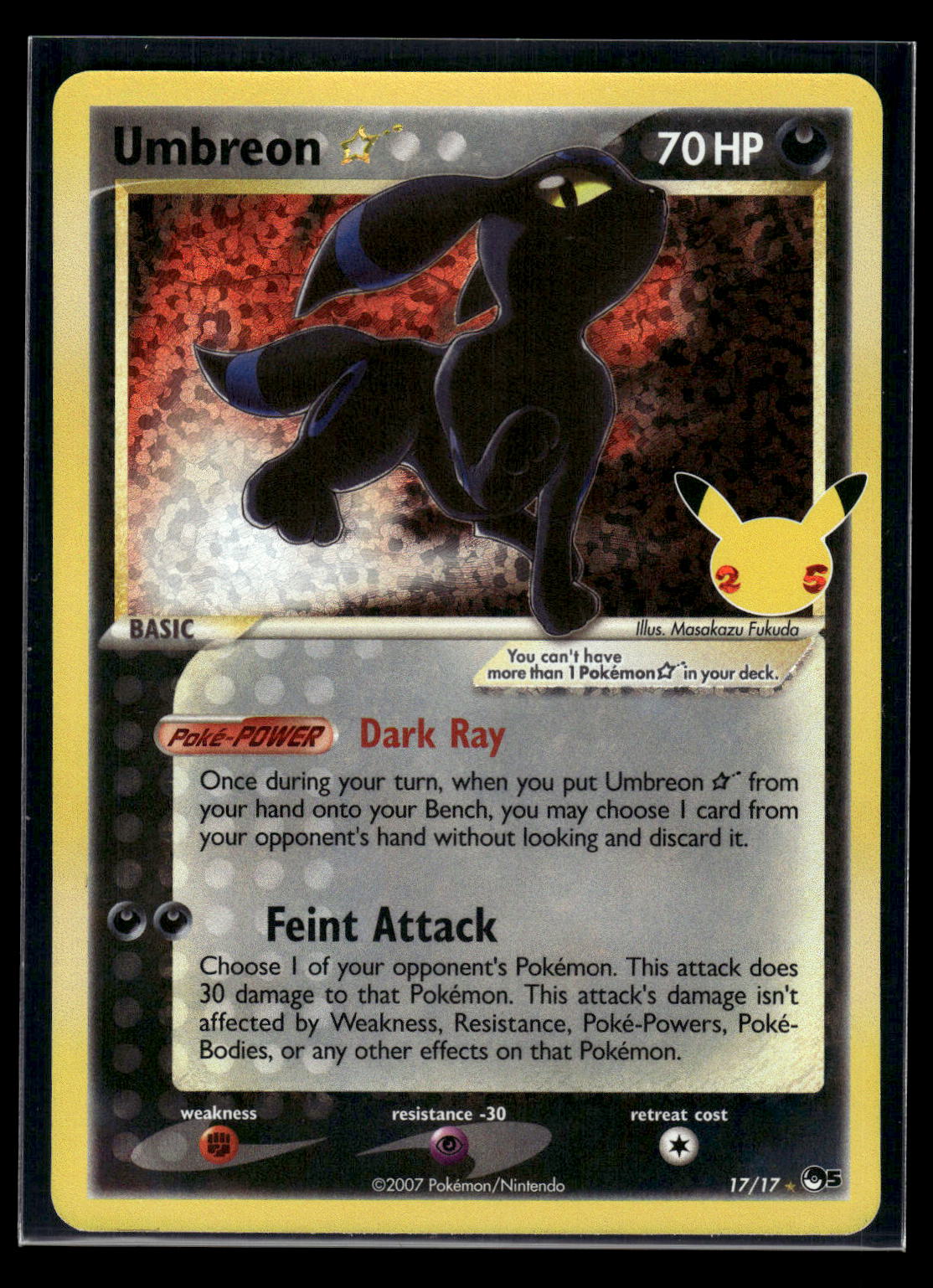 Umbreon Star 17/17 Celebrations: Classic Collection