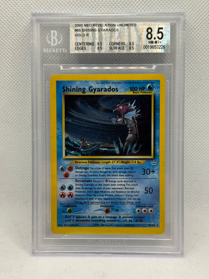 BGS 8.5 - Shining Gyarados 65/64 & Shining Magikarp 66/64 Sequential Set - Neo Revelation