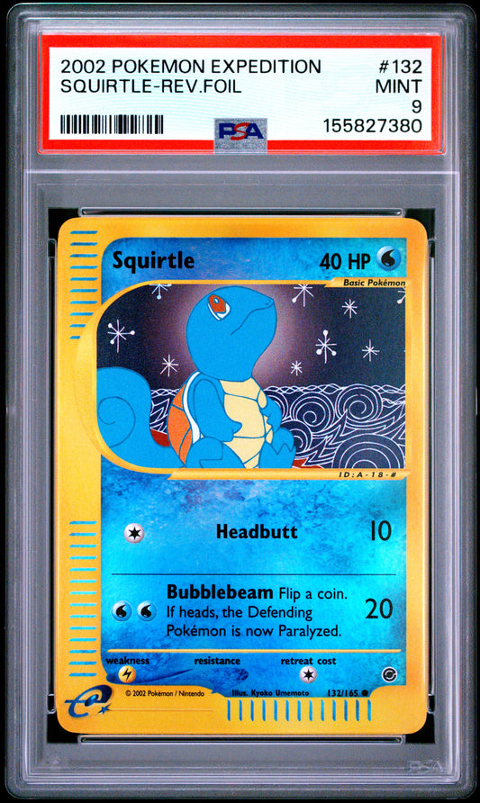 PSA 9 Squirtle - POKEMON EXPEDITION #132/165 - Common