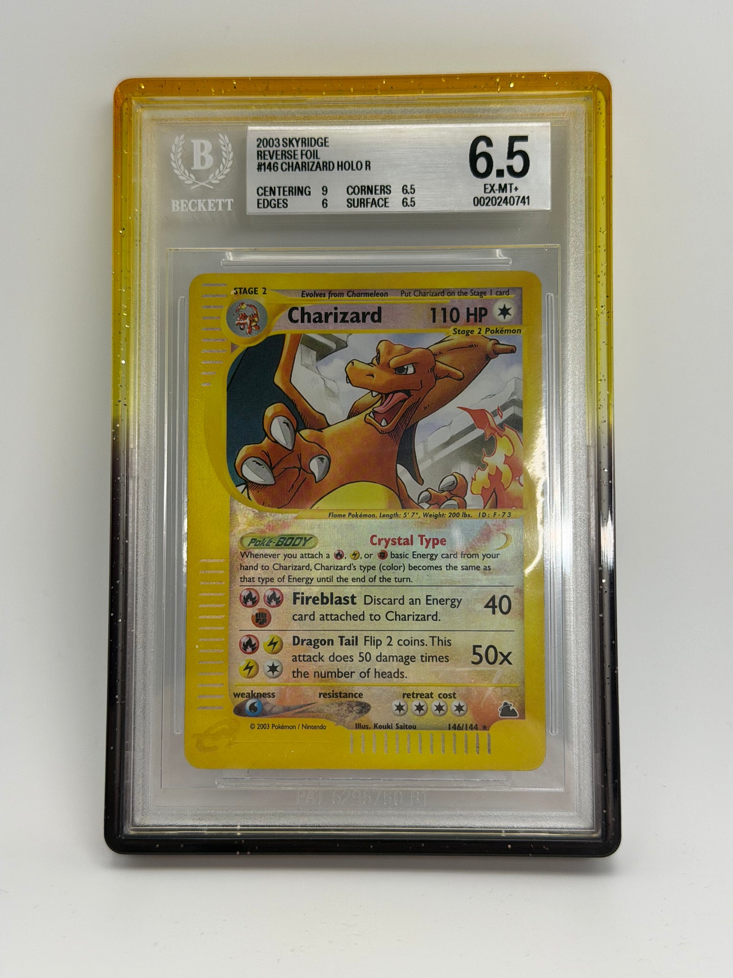 BGS 6.5 - Charizard Reverse Holo 146/144 - Skyridge