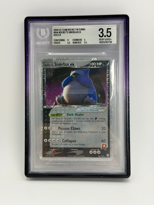BGS 3.5 - Snorlax Ex 104/109 - Team Rocket Returns
