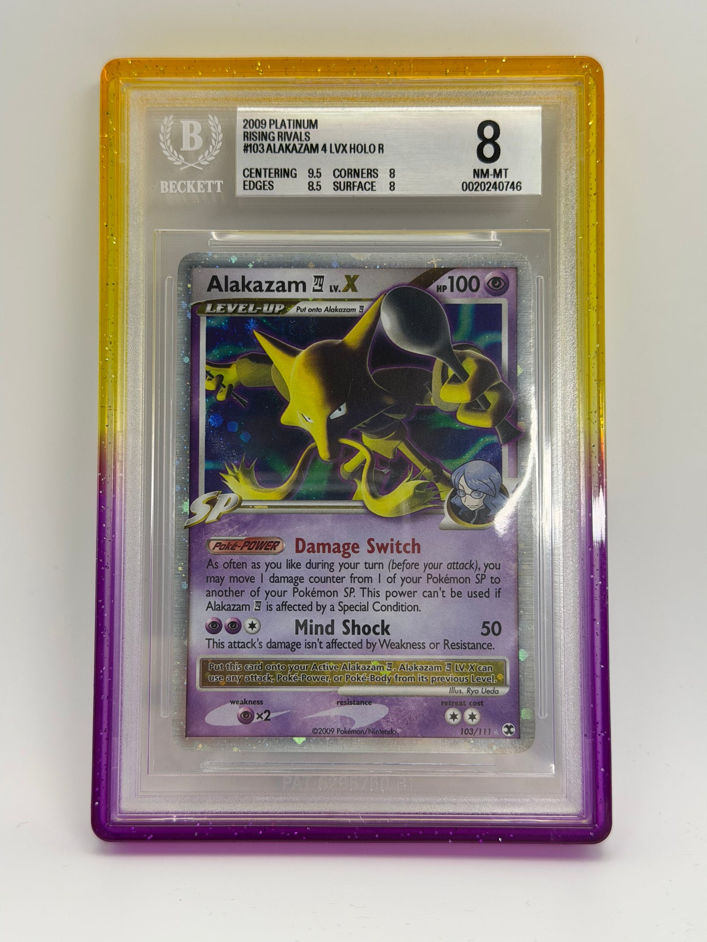 BGS 8 - Alakazam Lv. X 103/111 - Rising Rivals