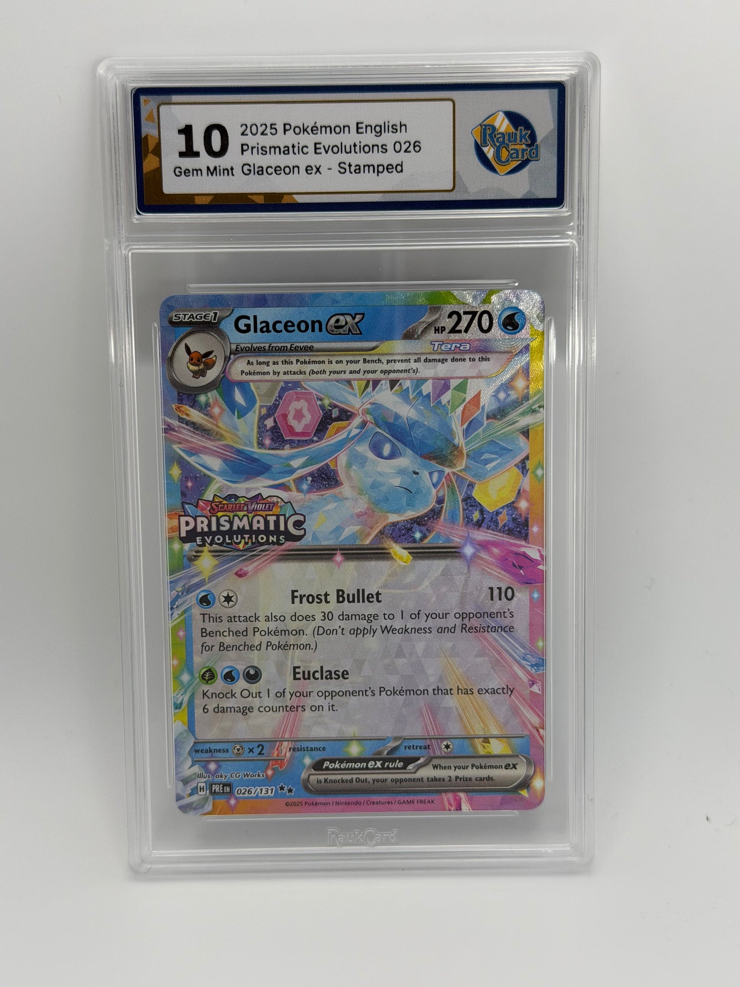 RC 10 - Glaceon Ex 026/131 Stamped - Prismatic Evolutions