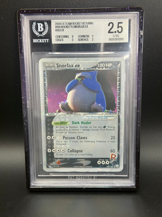 BGS 2.5 - Rocket's Snorlax Ex 104/109 - Ex Team Rocket Returns