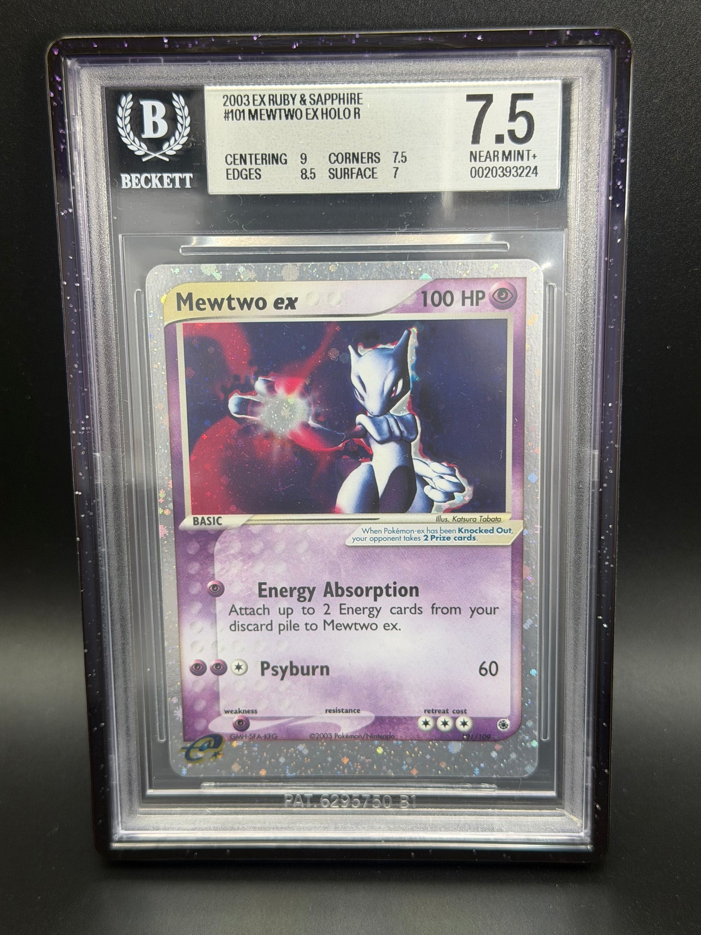 BGS 7.5 - Mewtwo Ex 101/109 - Ex Ruby & Sapphire