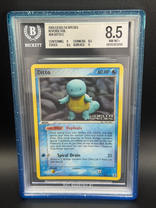 BGS 8.5 - Ditto (Squirtle) Reverse Holo Stamped 64/113 - Delta Species