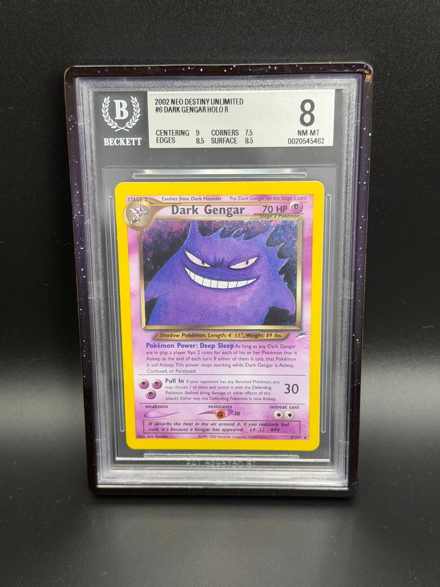 BGS 8 - Dark Gengar 6/105 - Neo Destiny