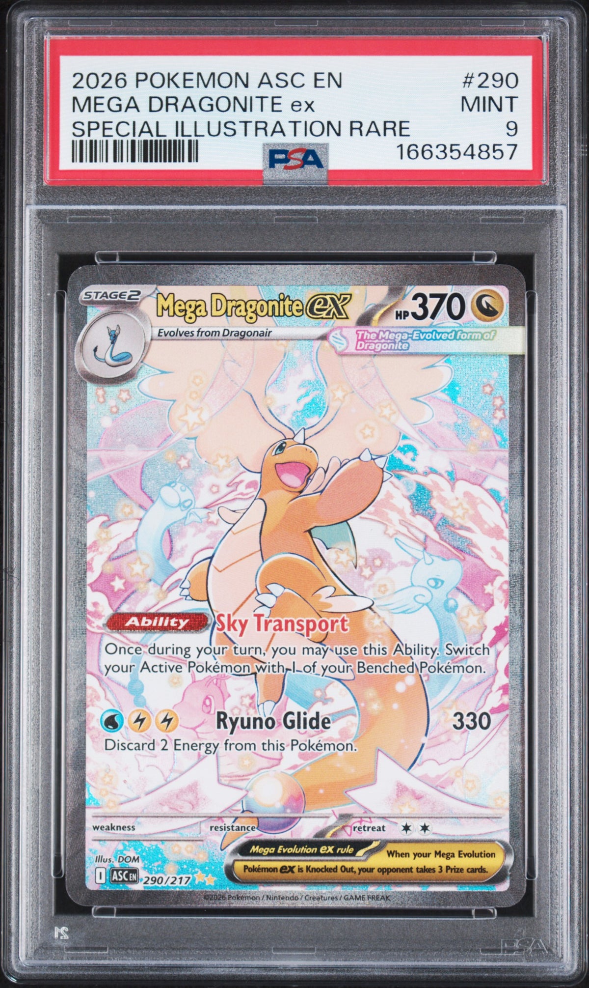 PSA 9 Mega Dragonite ex - POKEMON ASC EN-ASCENDED HEROES #290/217 - Special Illustration Rare