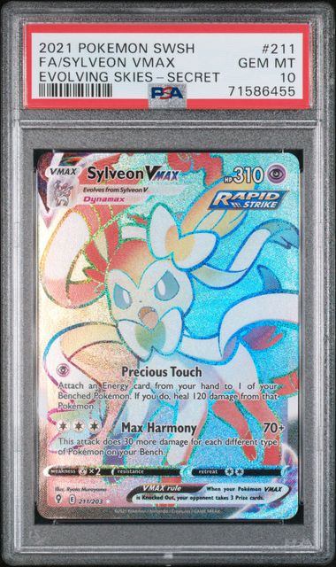 PSA 10 - Sylveon Vmax 211/203 - Evolving Skies