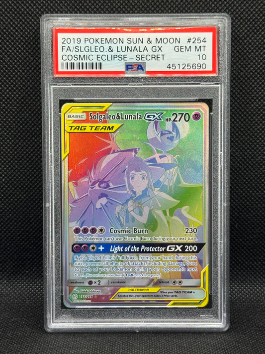 PSA 10 - Solgaleo & Lunala GX 254/236 - Cosmic Eclipse