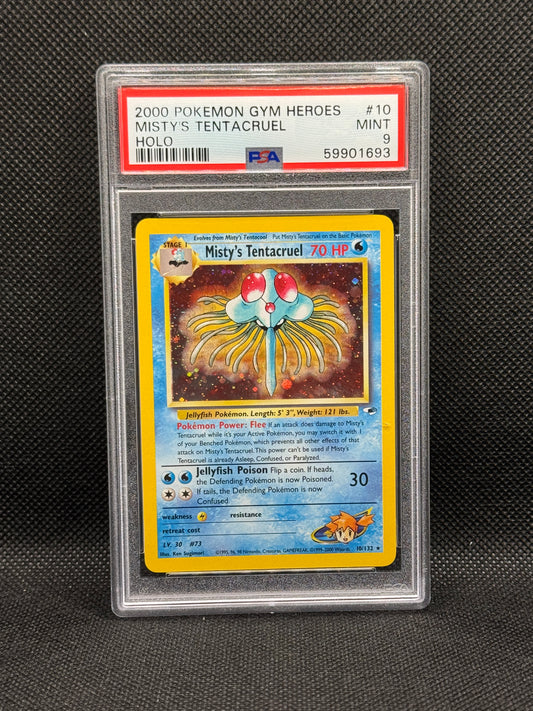 PSA 9 - Misty's Tentacruel 10/132 - Gym Heroes