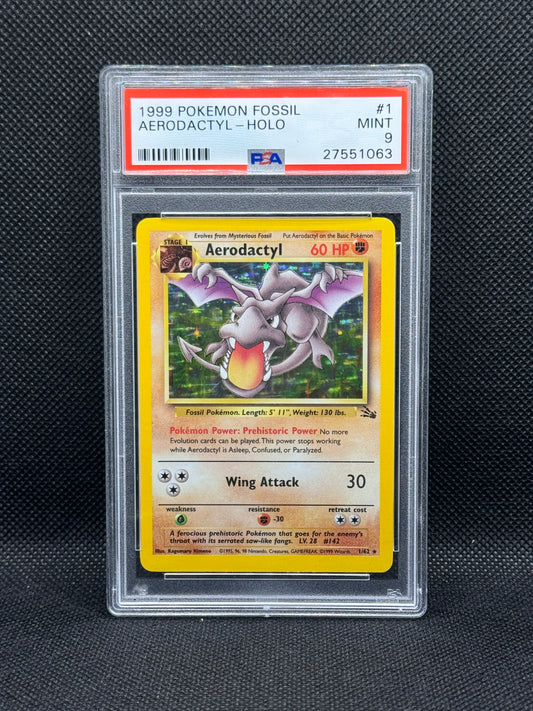 PSA 9 - Aerodactyl 1/62 - Fossil