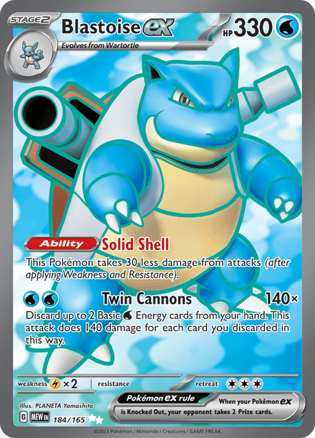 Pokémon 151 - Blastoise ex 184/165