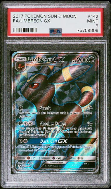 PSA 9 - Umbreon GX 142/149 - Sun & Moon