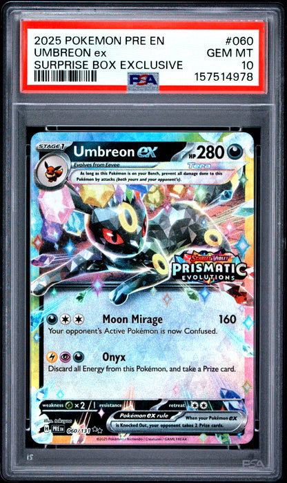 PSA 10 Umbreon ex - POKEMON PRE EN-PRISMATIC EVOLUTIONS #060/131 - Double Rare