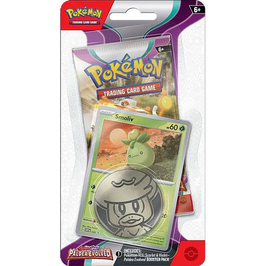 Pokemon TCG Scarlet & Violet - Paldea Evolved Checklane Blister Smoliv