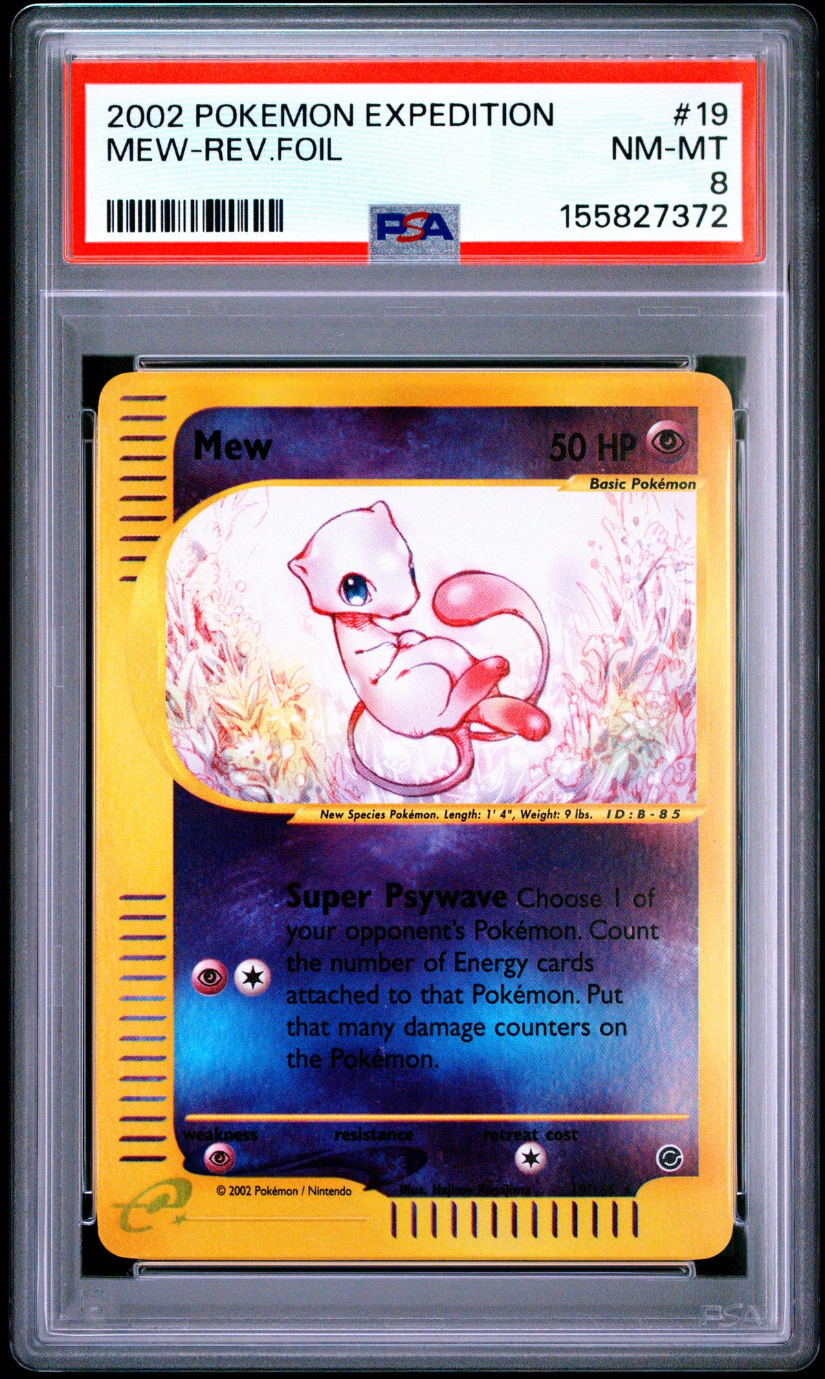 PSA 8 MEW-REV.FOIL - POKEMON EXPEDITION #19