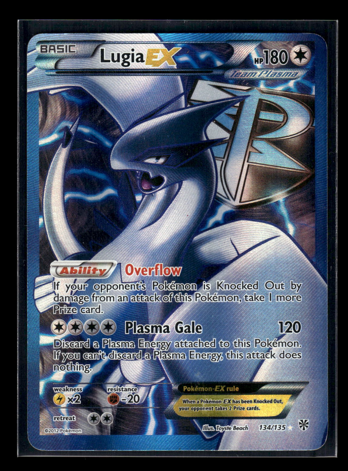 Lugia EX (Team Plasma) (134 Full Art) 134/135 Plasma Storm