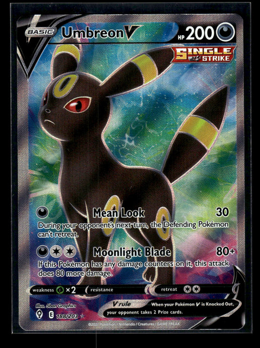 Umbreon V (Full Art) 188/203 SWSH07: Evolving Skies
