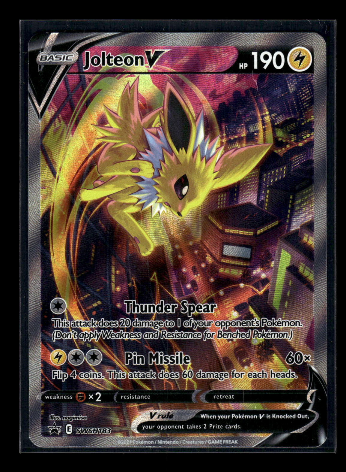 Jolteon V SWSH183 SWSH: Sword & Shield Promo Cards