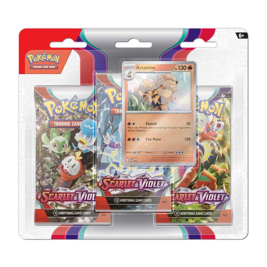 Pokemon TCG Scarlet & Violet - Scarlet & Violet 3-Pack Blister Arcanine