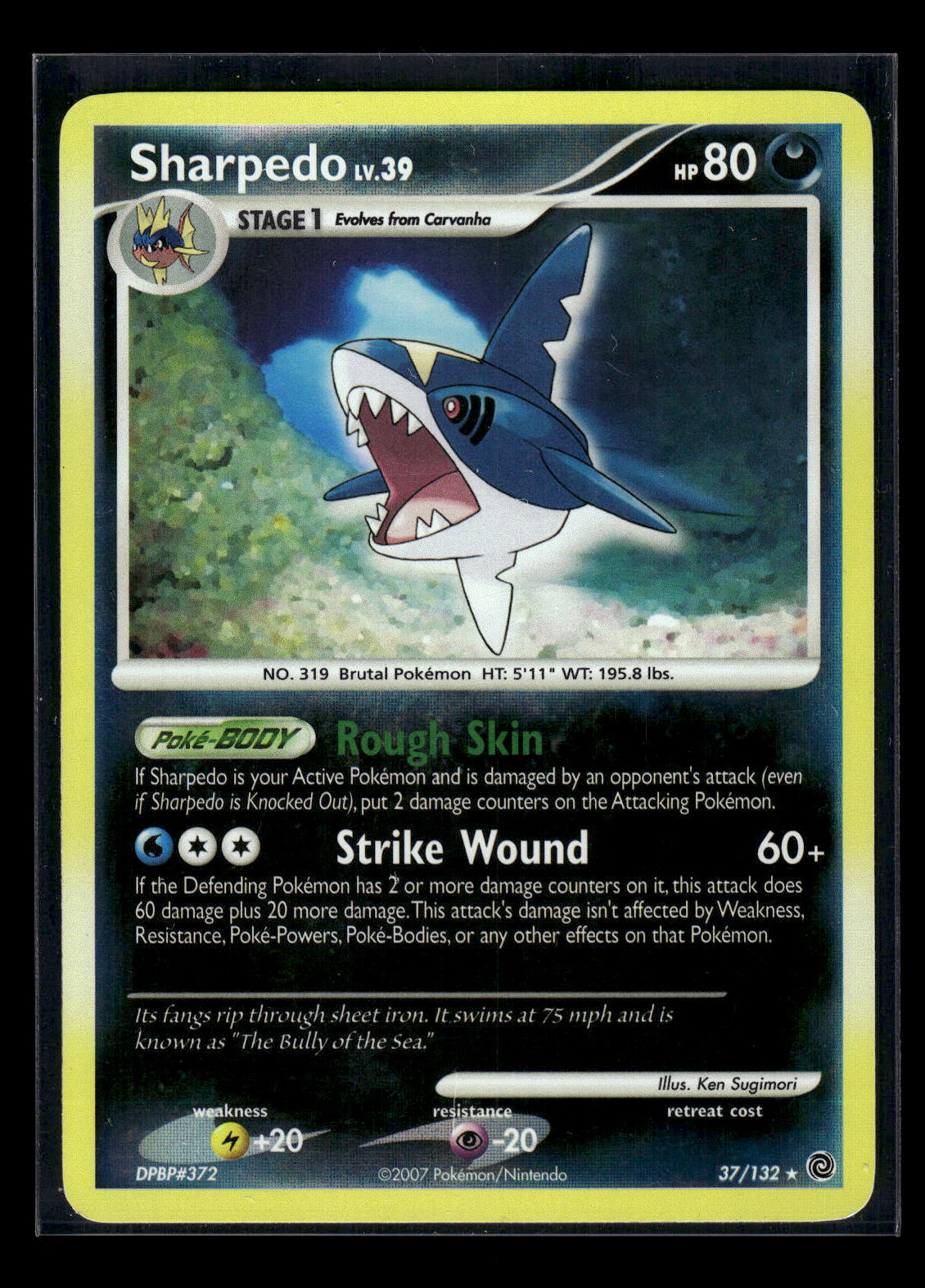 Sharpedo 37/132 Secret Wonders Reverse Foil