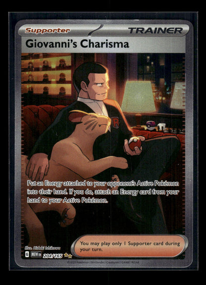 Giovanni's Charisma 204/165 SV: Scarlet & Violet 151