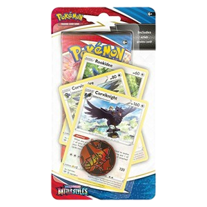 Pokemon TCG Sword & Shield: Battle Styles - Corviknight Premium Checklane Blister