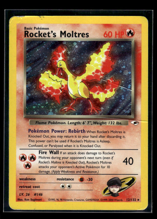 Rocket's Moltres 012/132 Gym Heroes