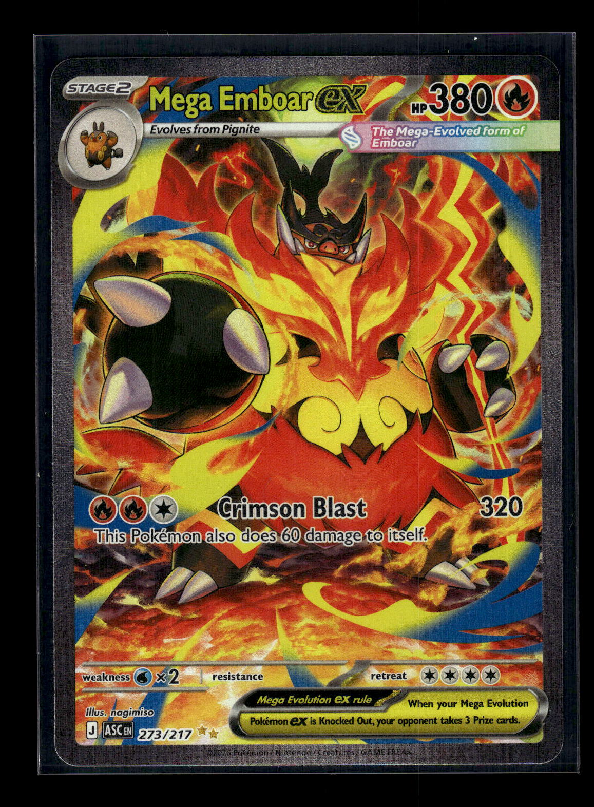Mega Emboar ex 273/217 ME: Ascended Heroes