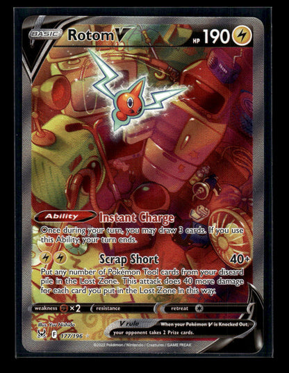 Rotom V (Alternate Full Art) 177/196 SWSH11: Lost Origin