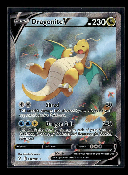 Dragonite V (Alternate Full Art) 192/203 SWSH07: Evolving Skies