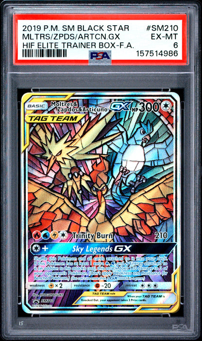PSA 6 MLTRS/ZPDS/ARTCN.GX - POKEMON SM BLACK STAR PROMO #SM210