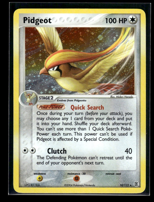 Pidgeot 10/112 - FireRed & LeafGreen  - Rare Holo