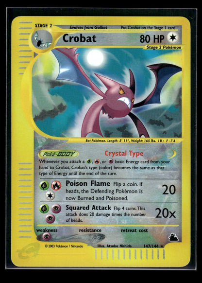 Crobat 147/144 - Skyridge  - Rare Secret