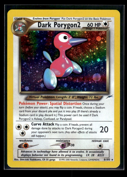 Dark Porygon2 8/105 - Neo Destiny  - Rare Holo
