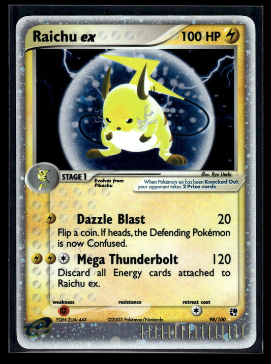 Raichu ex 98/100 - Sandstorm  - Rare Holo EX