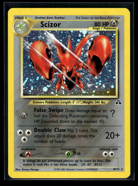 Scizor 10/75 - Neo Discovery  - Rare Holo