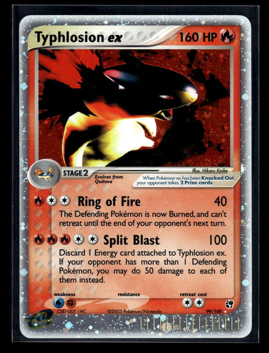 Typhlosion ex 99/100 - Sandstorm  - Rare Holo EX