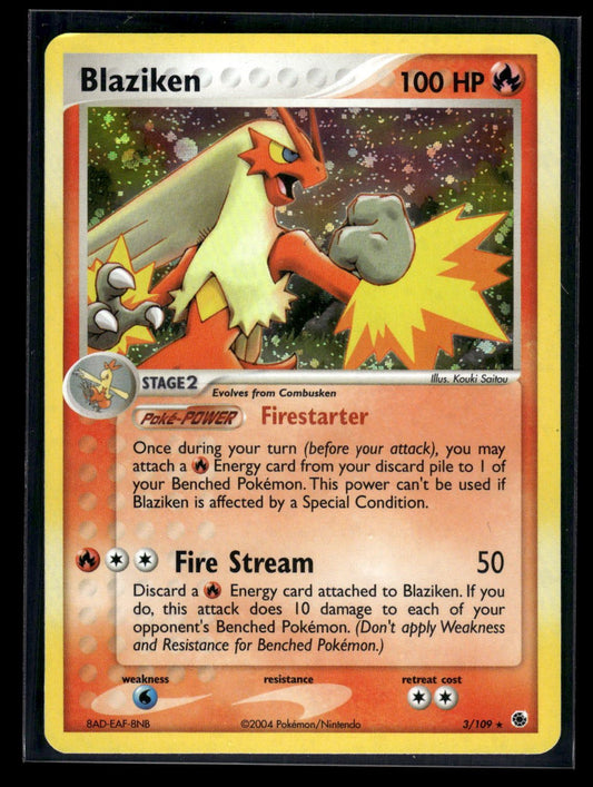 Blaziken 3/109 - Ruby & Sapphire  - Rare Holo