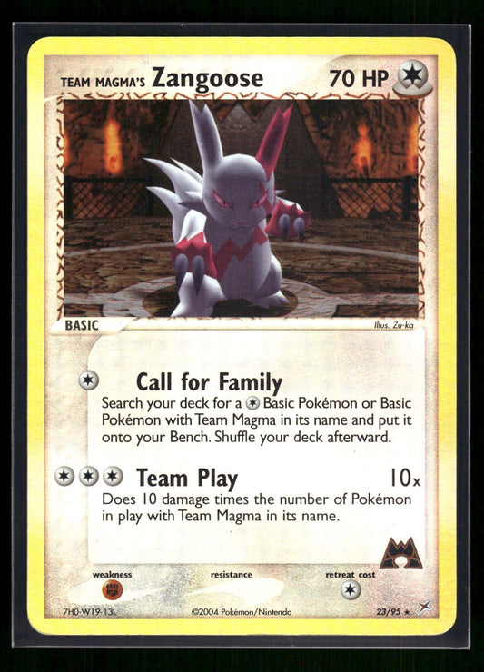 Team Magma's Zangoose 23/95 - Team Magma vs Team Aqua  - Rare