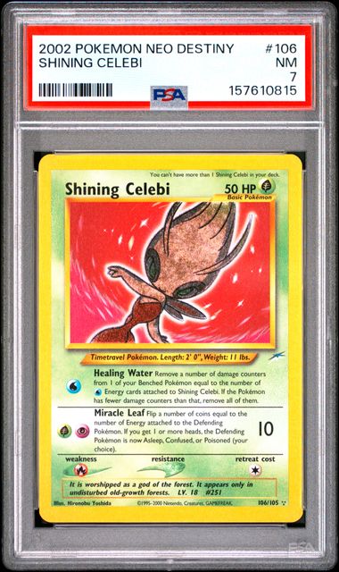 PSA 7 - Shining Celebi 106/105 - Neo Destiny