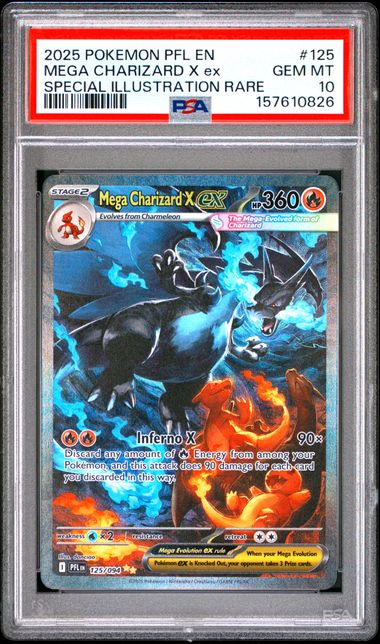 PSA 10 - Mega Charizard X Ex 125/094 - Phantasmal Flames (1)