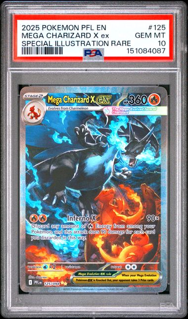 PSA 10 - Mega Charizard X Ex 125/094 - Phantasmal Flames (2)