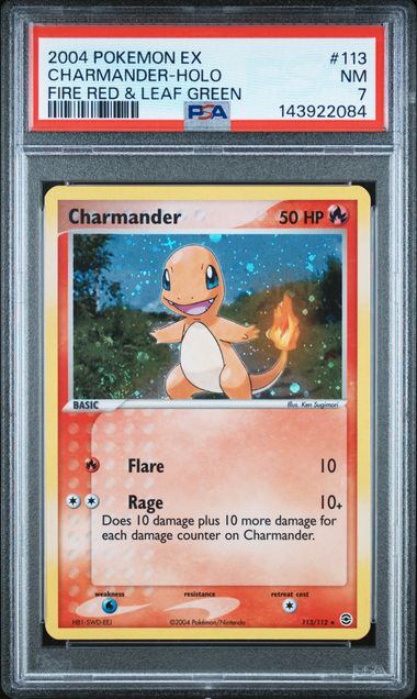 PSA 7 - Charmander 113/112 - Fire Red & Leaf Green