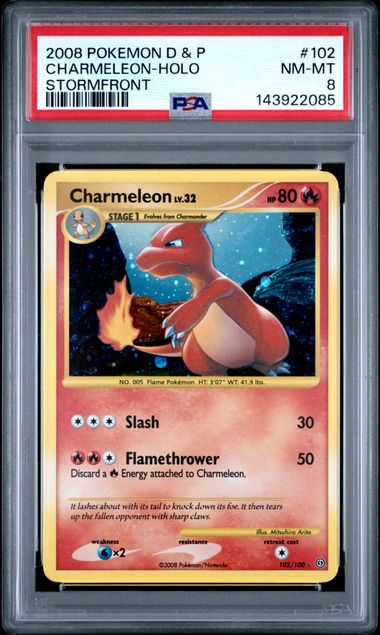 PSA 8 - Charmeleon 102/100 - Stormfront