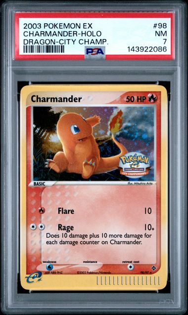 PSA 7 - Charmander 98/97 City Champ Stamp - EX Dragon
