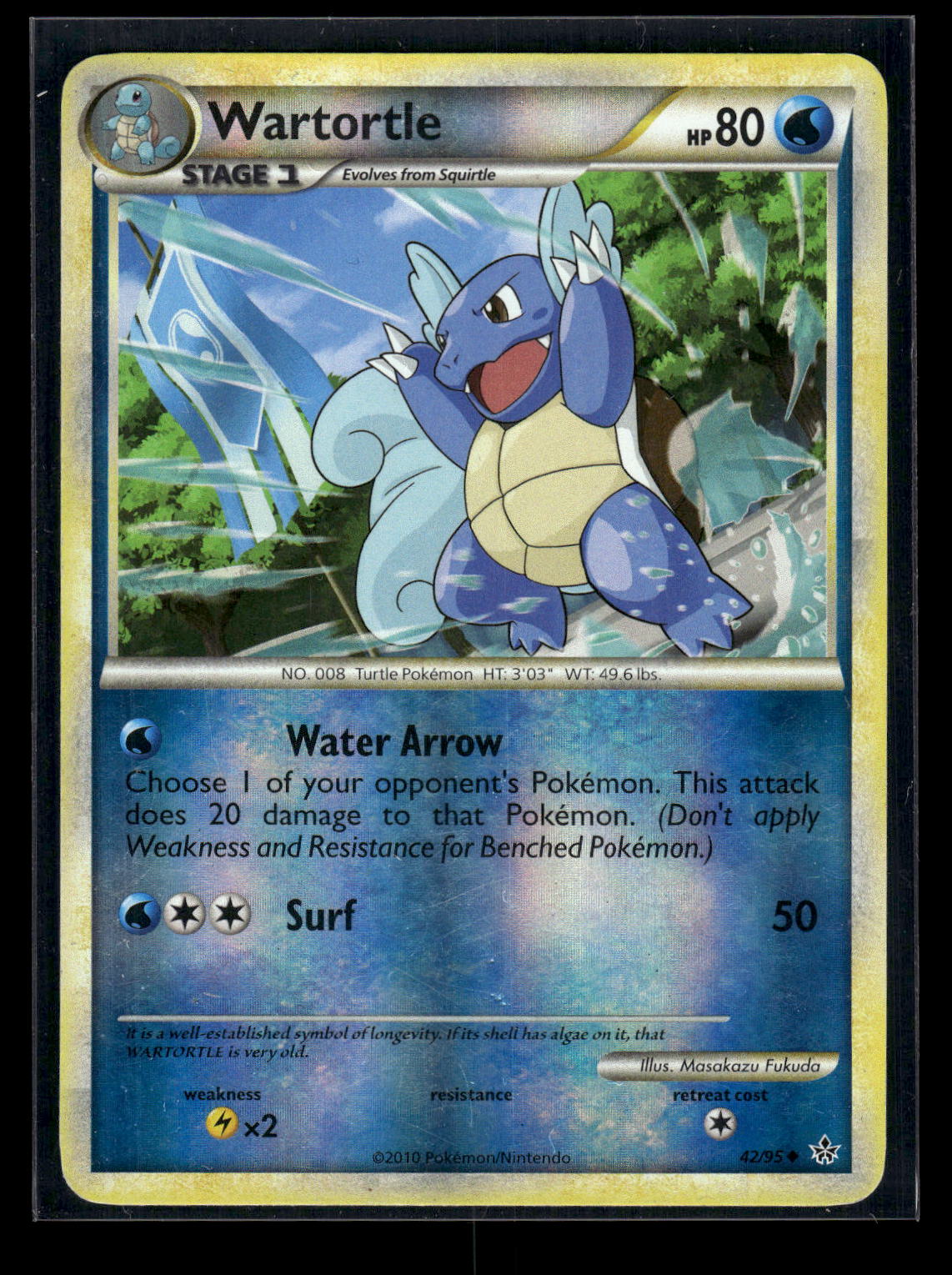Wartortle 42/95 Unleashed Reverse Foil